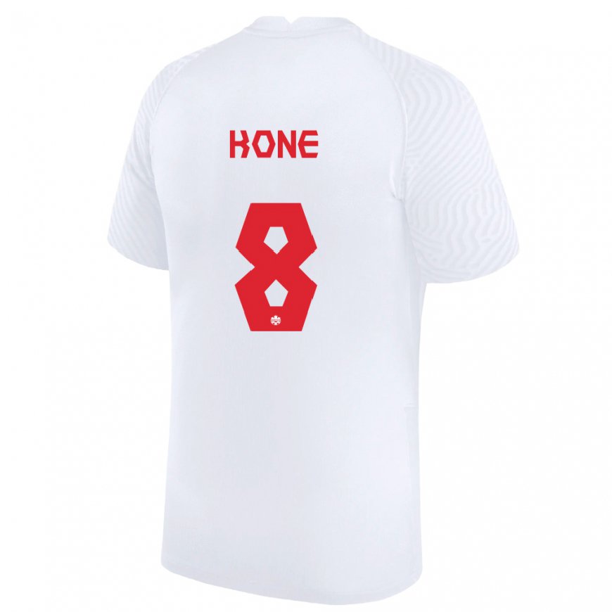 Kandiny Damen Kanadische Ismael Kone #8 Weiß Auswärtstrikot Trikot 22-24 T-shirt