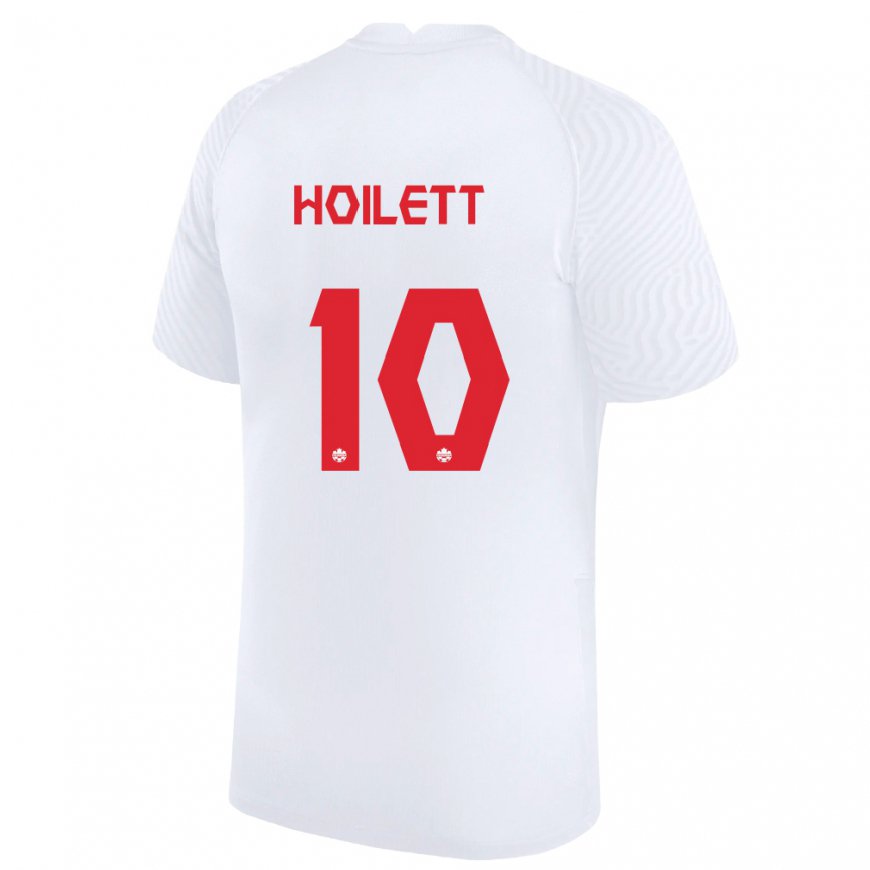 Kandiny Damen Kanadische David Junior Hoilett #10 Weiß Auswärtstrikot Trikot 22-24 T-shirt