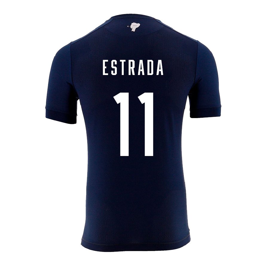 Kandiny Damen Ecuadorianische Michael Estrada #11 Marineblau Auswärtstrikot Trikot 22-24 T-shirt