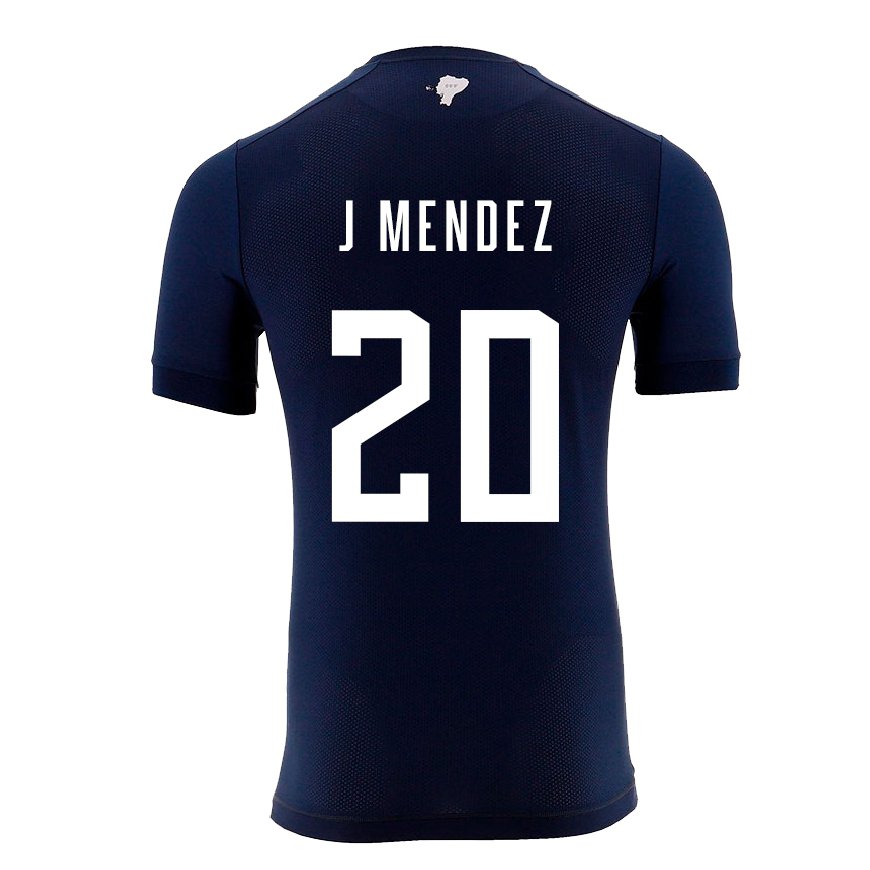 Kandiny Damen Ecuadorianische Jhegson Mendez #20 Marineblau Auswärtstrikot Trikot 22-24 T-shirt