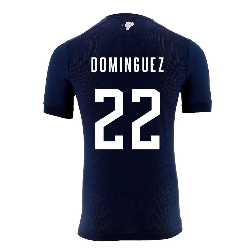 Kandiny Damen Ecuadorianische Alexander Dominguez #22 Marineblau Auswärtstrikot Trikot 22-24 T-shirt