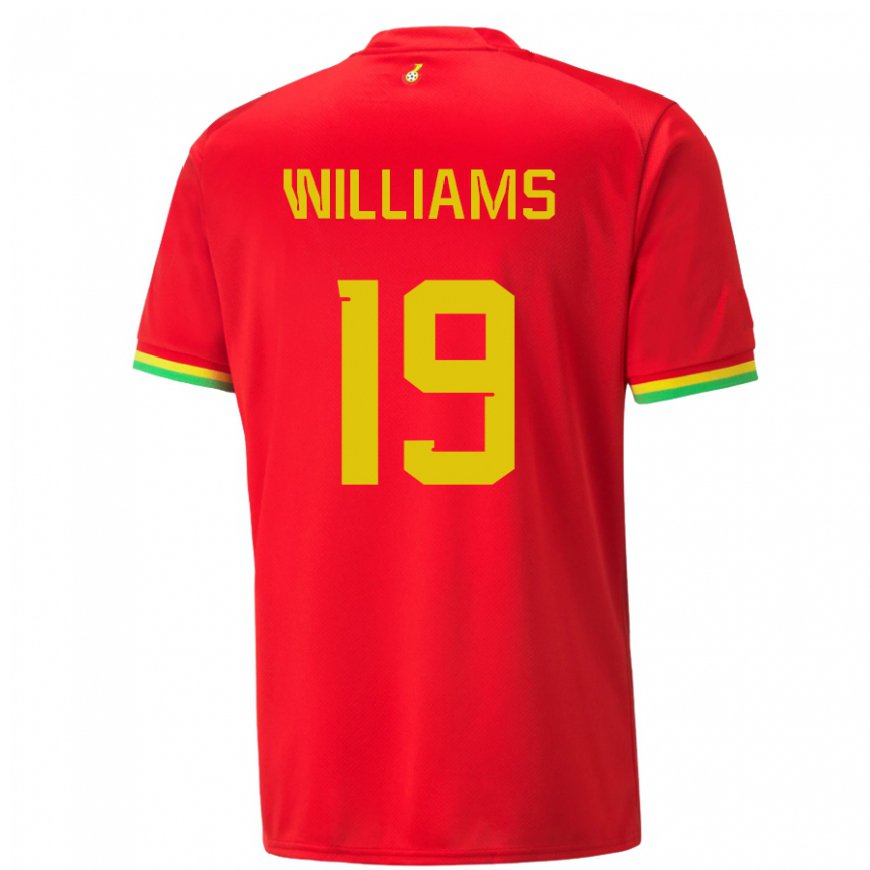 Kandiny Damen Ghanaische Inaki Williams #19 Rot Auswärtstrikot Trikot 22-24 T-shirt