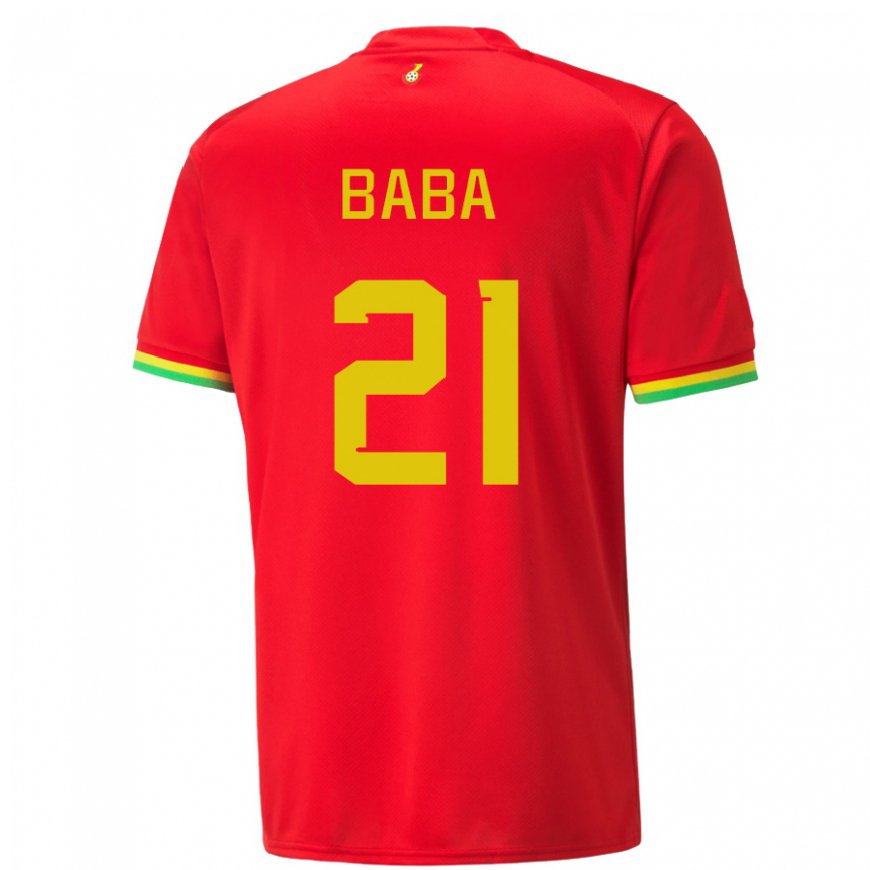 Kandiny Damen Ghanaische Iddrisu Baba #21 Rot Auswärtstrikot Trikot 22-24 T-shirt