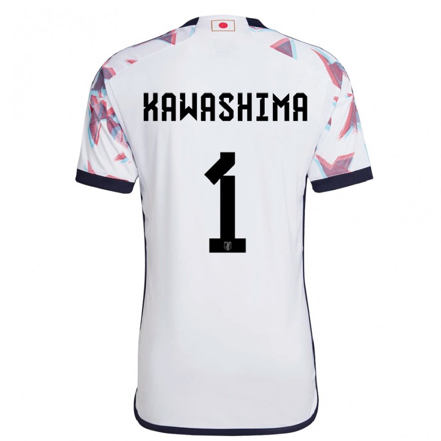 Kandiny Damen Japanische Eiji Kawashima #1 Weiß Auswärtstrikot Trikot 22-24 T-shirt