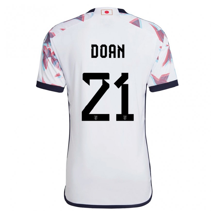 Kandiny Damen Japanische Ritsu Doan #21 Weiß Auswärtstrikot Trikot 22-24 T-shirt