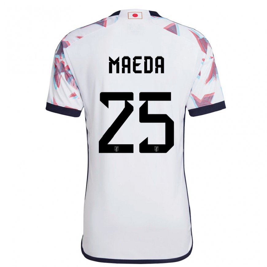 Kandiny Damen Japanische Daizen Maeda #25 Weiß Auswärtstrikot Trikot 22-24 T-shirt