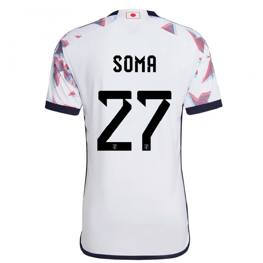Kandiny Damen Japanische Yuki Soma #27 Weiß Auswärtstrikot Trikot 22-24 T-shirt