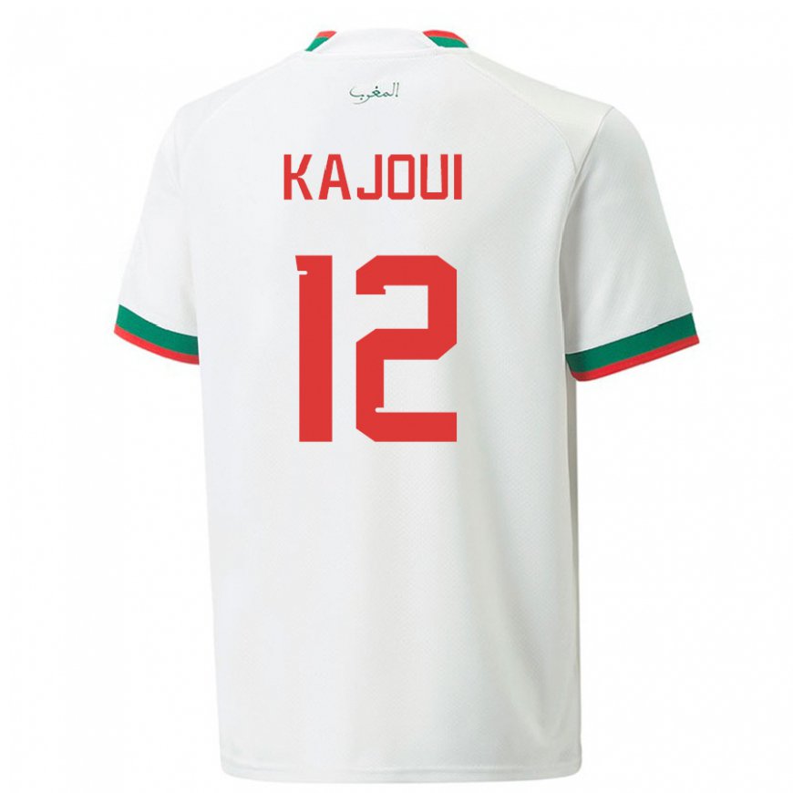 Kandiny Damen Marokkanische Munir Kajoui #12 Weiß Auswärtstrikot Trikot 22-24 T-shirt