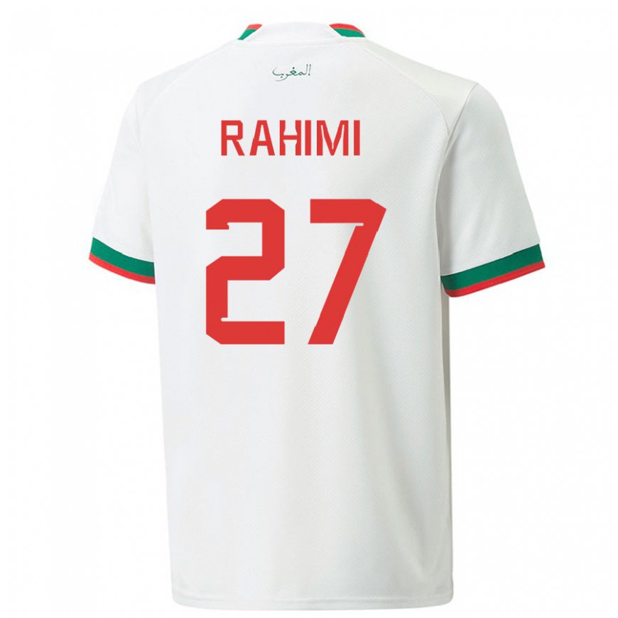 Kandiny Damen Marokkanische Soufiane Rahimi #27 Weiß Auswärtstrikot Trikot 22-24 T-shirt