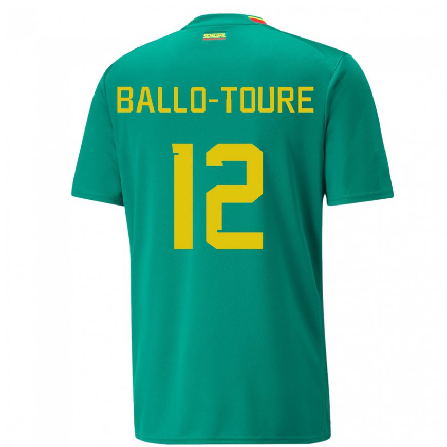Kandiny Damen Senegalesische Fode Ballo-toure #12 Grün Auswärtstrikot Trikot 22-24 T-shirt