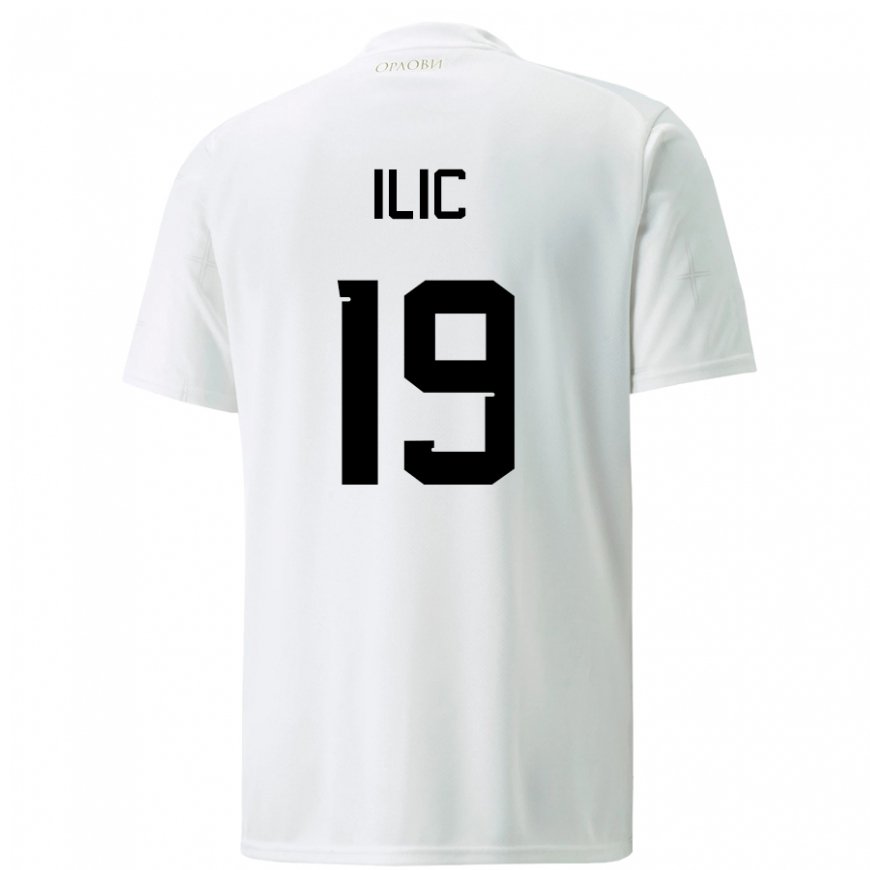 Kandiny Damen Serbische Ivan Ilic #19 Weiß Auswärtstrikot Trikot 22-24 T-shirt