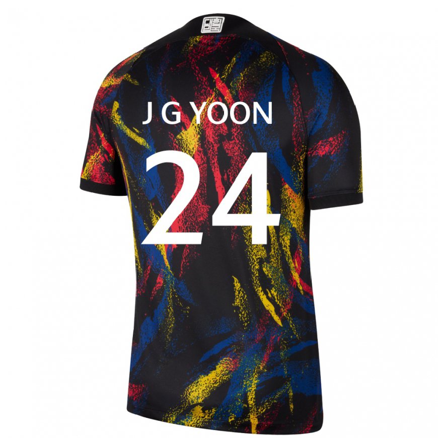 Kandiny Damen Südkoreanische Jong-gyu Yoon #24 Mehrfarbig Auswärtstrikot Trikot 22-24 T-shirt