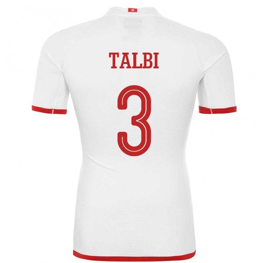 Kandiny Damen Tunesische Montassar Talbi #3 Weiß Auswärtstrikot Trikot 22-24 T-shirt