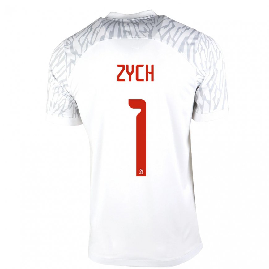 Kandiny Kinder Polnische Oliwier Zych #1 Weiß Heimtrikot Trikot 22-24 T-shirt