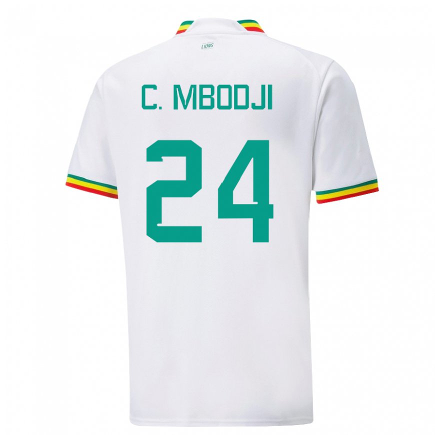 Kandiny Kinder Senegalesische Coumba Sylla Mbodji #24 Weiß Heimtrikot Trikot 22-24 T-shirt