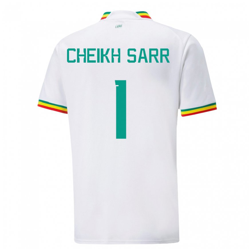 Kandiny Kinder Senegalesische Cheikh Sarr #1 Weiß Heimtrikot Trikot 22-24 T-shirt
