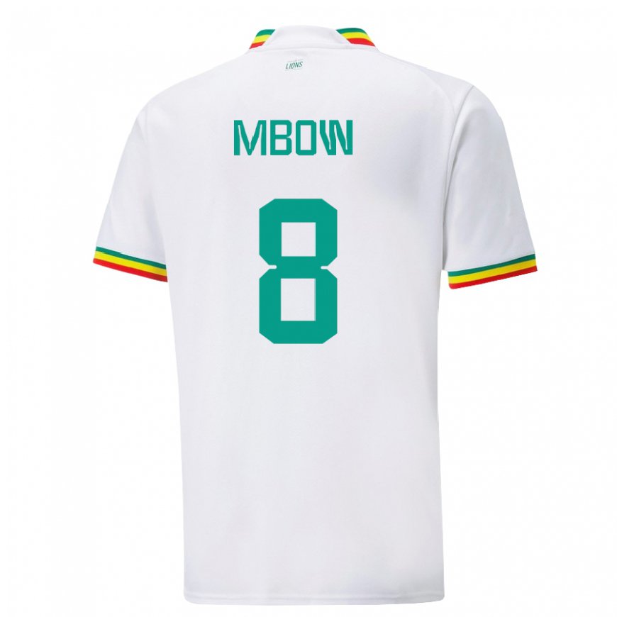 Kandiny Kinder Senegalesische Mamadou Mbow #8 Weiß Heimtrikot Trikot 22-24 T-shirt