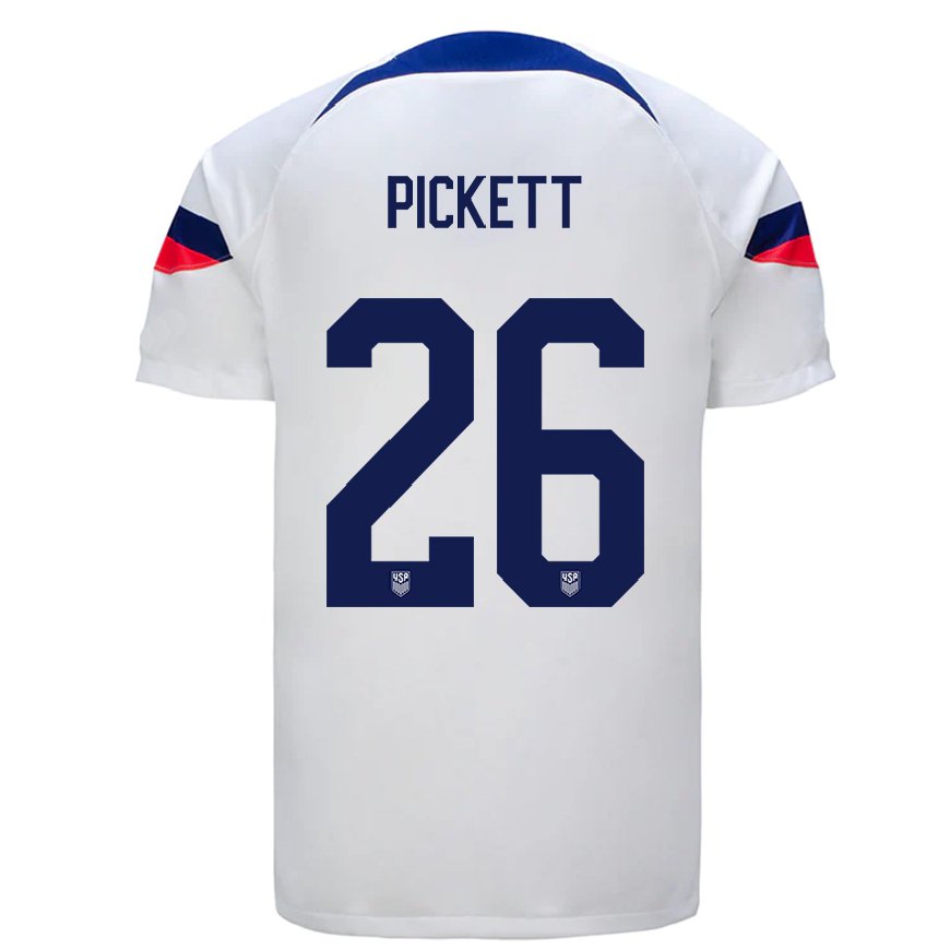 Kandiny Kinder Us-amerikanische Carson Pickett #26 Weiß Heimtrikot Trikot 22-24 T-shirt