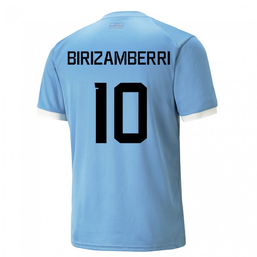 Kandiny Kinder Uruguayische Carolina Birizamberri #10 Blau Heimtrikot Trikot 22-24 T-shirt