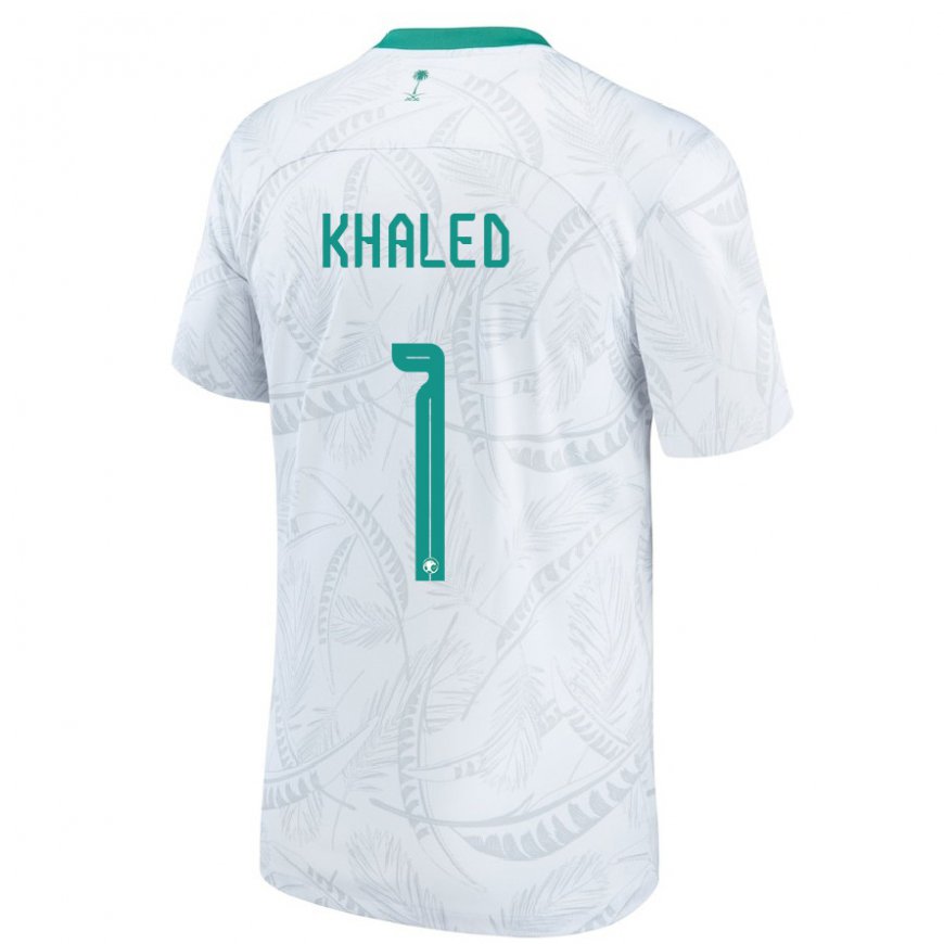 Kandiny Kinder Saudi-arabische Sarah Khaled #1 Weiß Heimtrikot Trikot 22-24 T-shirt