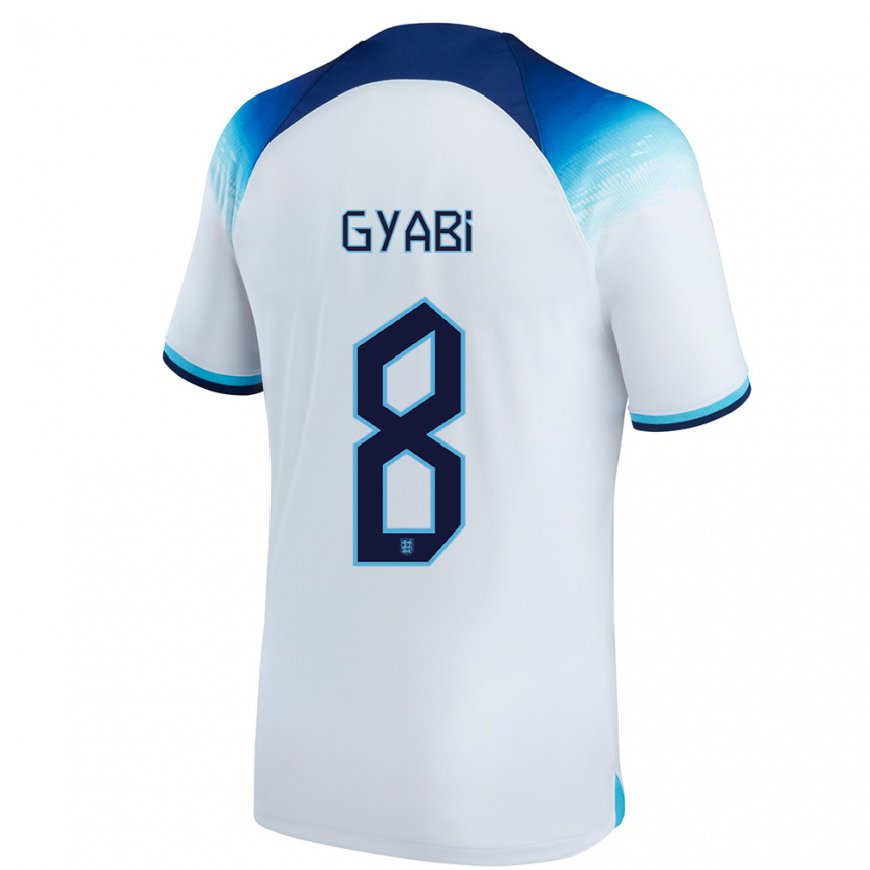 Kandiny Kinder Englische Darko Gyabi #8 Weiß Blau Heimtrikot Trikot 22-24 T-shirt