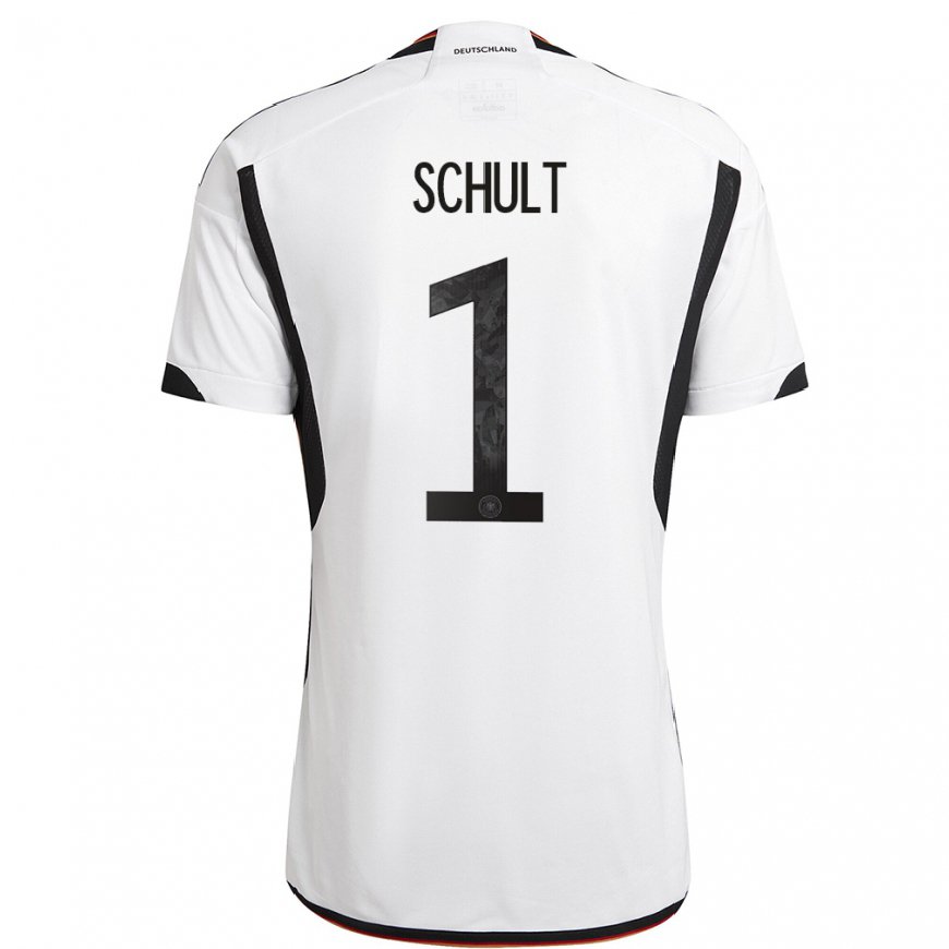 Kandiny Kinder Deutsche Almuth Schult #1 Weiß Schwarz Heimtrikot Trikot 22-24 T-shirt