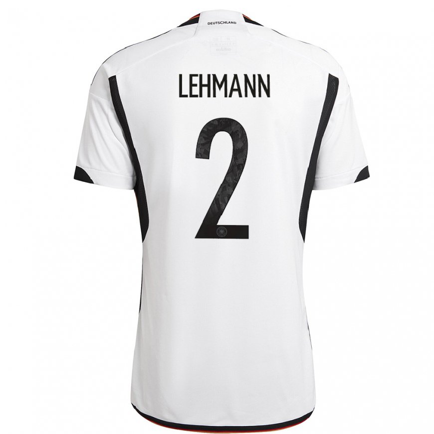 Kandiny Kinder Deutsche Paul Lehmann #2 Weiß Schwarz Heimtrikot Trikot 22-24 T-shirt