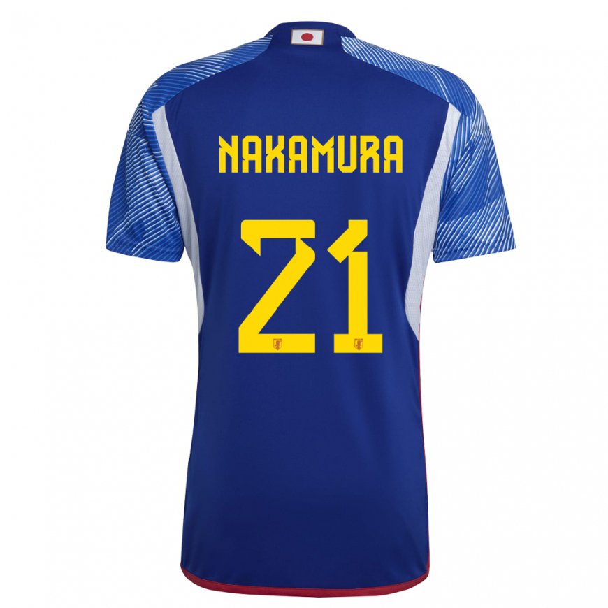 Kandiny Kinder Japanische Jiro Nakamura #21 Königsblau Heimtrikot Trikot 22-24 T-shirt