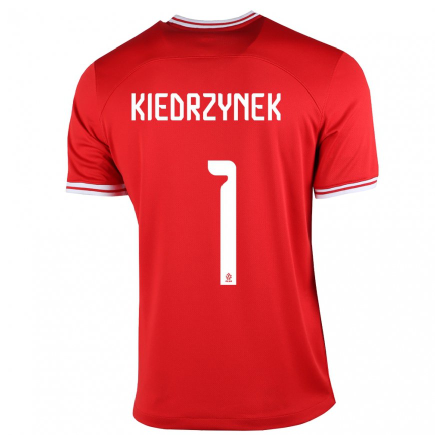 Kandiny Kinder Polnische Katarzyna Kiedrzynek #1 Rot Auswärtstrikot Trikot 22-24 T-shirt