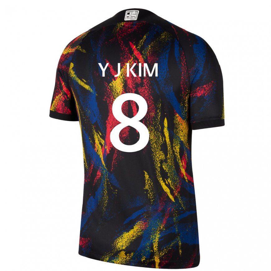 Kandiny Kinder Südkoreanische Kim Yun Ji #8 Mehrfarbig Auswärtstrikot Trikot 22-24 T-shirt