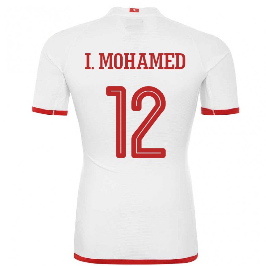 Kandiny Kinder Tunesische Ibtissem Ben Mohamed #12 Weiß Auswärtstrikot Trikot 22-24 T-shirt