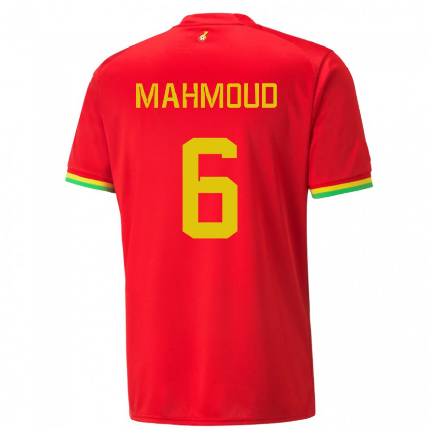 Kandiny Kinder Ghanaische Mohaison Mahmoud #6 Rot Auswärtstrikot Trikot 22-24 T-shirt