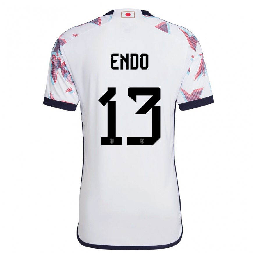 Kandiny Kinder Japanische Jun Endo #13 Weiß Auswärtstrikot Trikot 22-24 T-shirt