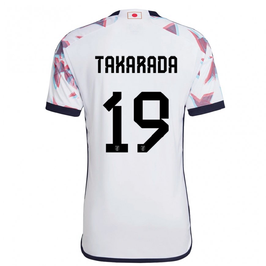 Kandiny Kinder Japanische Saori Takarada #19 Weiß Auswärtstrikot Trikot 22-24 T-shirt