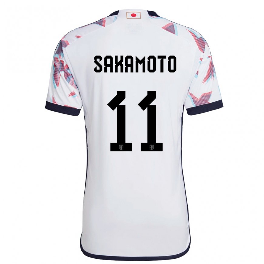 Kandiny Kinder Japanische Isa Sakamoto #11 Weiß Auswärtstrikot Trikot 22-24 T-shirt
