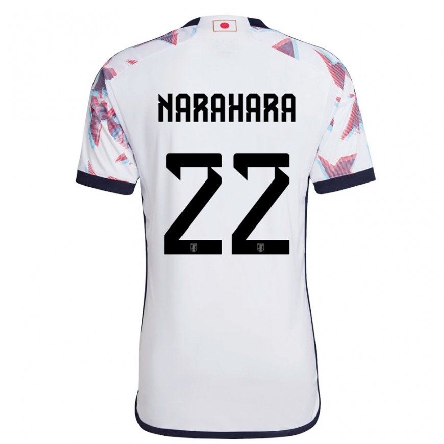 Kandiny Kinder Japanische Yoshiki Narahara #22 Weiß Auswärtstrikot Trikot 22-24 T-shirt