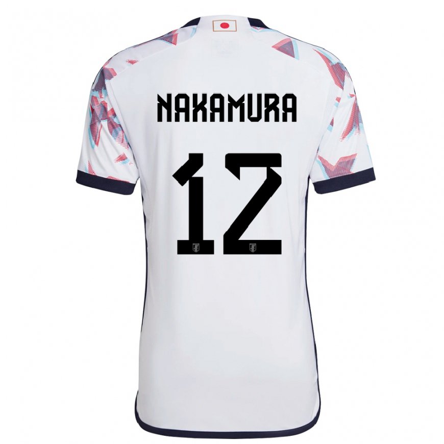 Kandiny Kinder Japanische Keisuke Nakamura #12 Weiß Auswärtstrikot Trikot 22-24 T-shirt