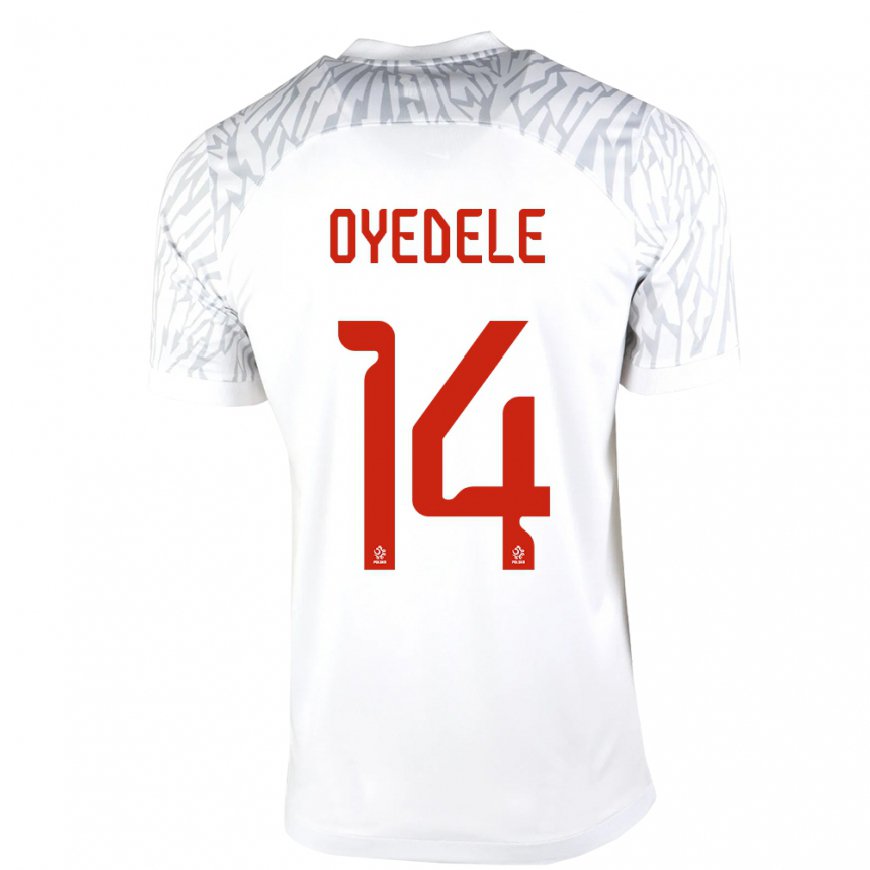 Kandiny Herren Polnische Maximillian Oyedele #14 Weiß Heimtrikot Trikot 22-24 T-shirt