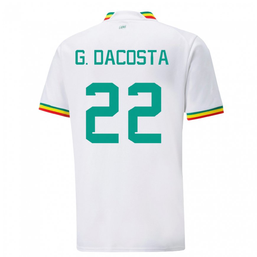 Kandiny Herren Senegalesische Gladys Irene Dacosta #22 Weiß Heimtrikot Trikot 22-24 T-shirt