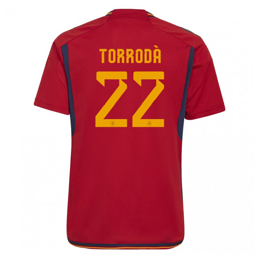 Kandiny Herren Spanische Anna Torroda #22 Rot Heimtrikot Trikot 22-24 T-shirt