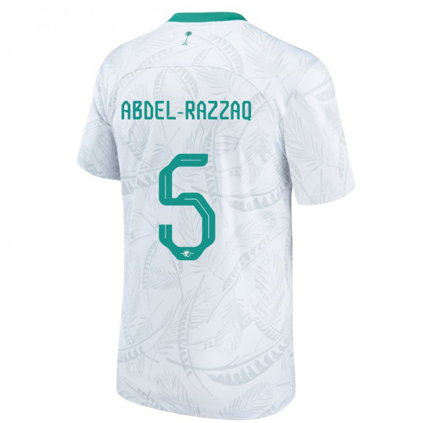 Kandiny Herren Saudi-arabische Lana Abdel Razzaq #5 Weiß Heimtrikot Trikot 22-24 T-shirt