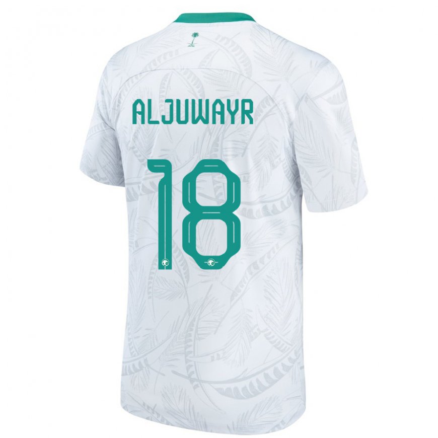 Kandiny Herren Saudi-arabische Musab Aljuwayr #18 Weiß Heimtrikot Trikot 22-24 T-shirt