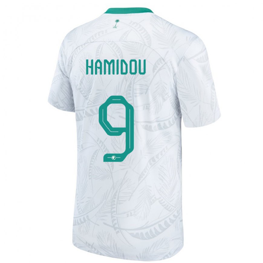 Kandiny Herren Saudi-arabische Rayane Hamidou #9 Weiß Heimtrikot Trikot 22-24 T-shirt