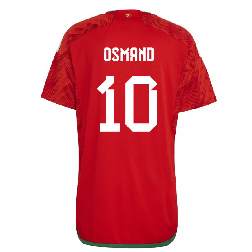 Kandiny Herren Walisische Callum Osmand #10 Rot Heimtrikot Trikot 22-24 T-shirt