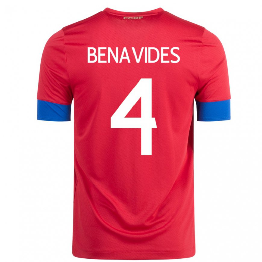 Kandiny Herren Costa-ricanische Mariana Benavides #4 Rot Heimtrikot Trikot 22-24 T-shirt