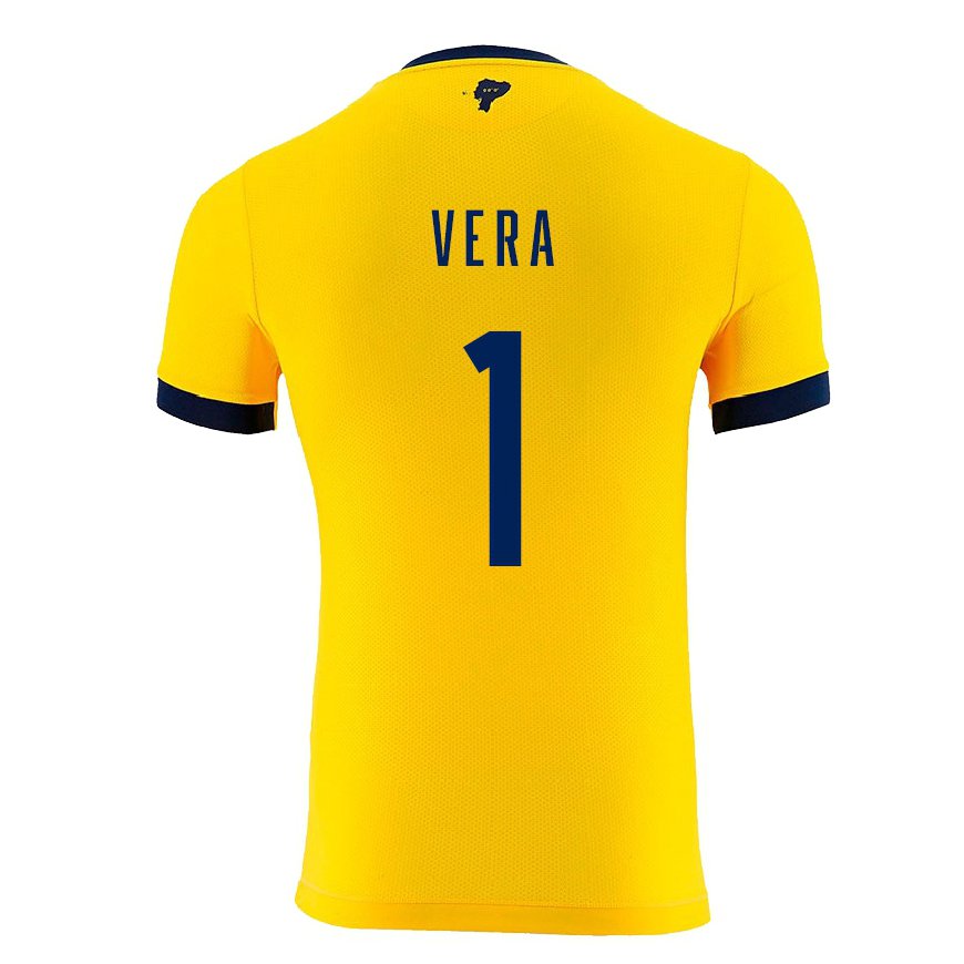 Kandiny Herren Ecuadorianische Andrea Vera #1 Gelb Heimtrikot Trikot 22-24 T-shirt