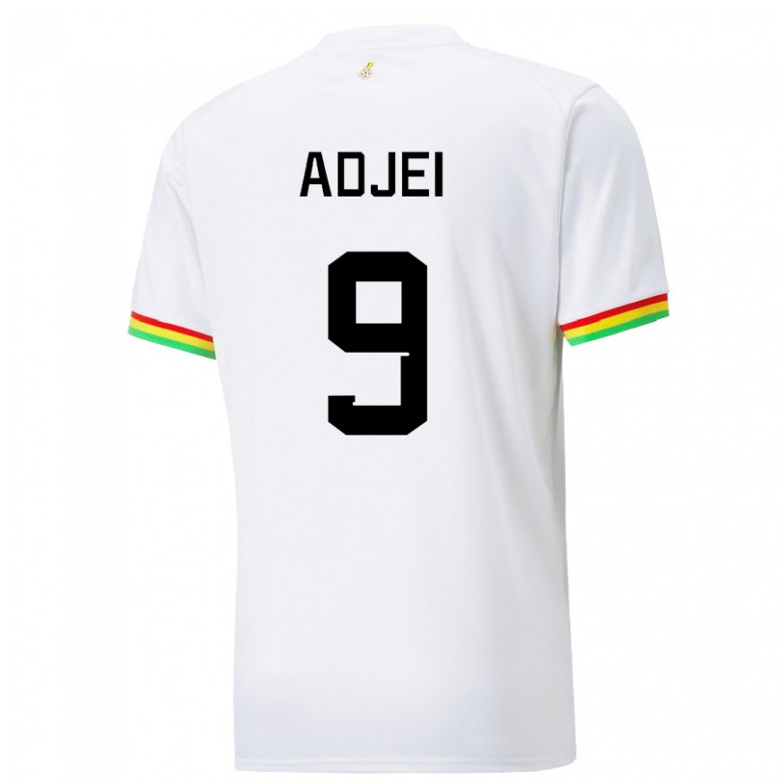 Kandiny Herren Ghanaische Vivian Adjei #9 Weiß Heimtrikot Trikot 22-24 T-shirt