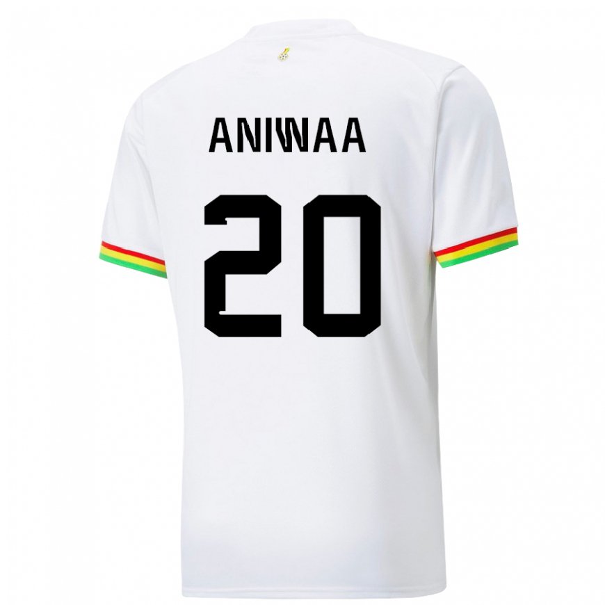 Kandiny Herren Ghanaische Louisa Aniwaa #20 Weiß Heimtrikot Trikot 22-24 T-shirt