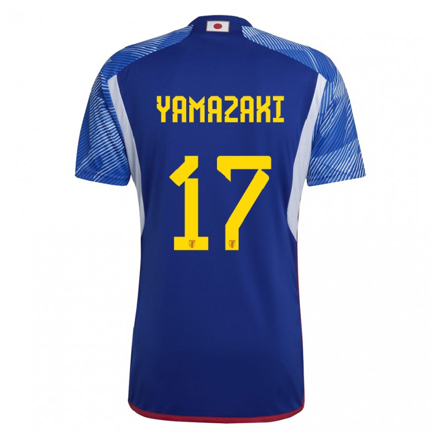 Kandiny Herren Japanische Taishin Yamazaki #17 Königsblau Heimtrikot Trikot 22-24 T-shirt