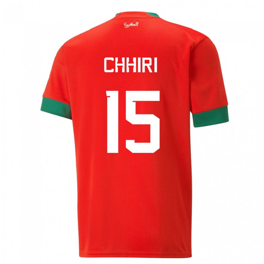 Kandiny Herren Marokkanische Ghizlane Chhiri #15 Rot Heimtrikot Trikot 22-24 T-shirt
